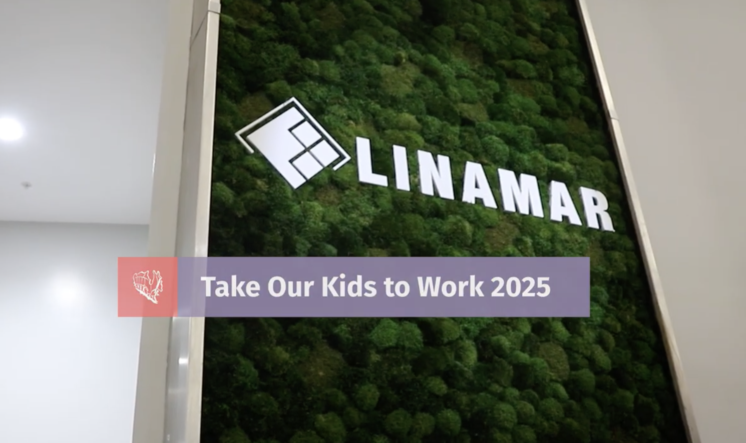 screenshot of Take Your Kids to Work day video at Linamar