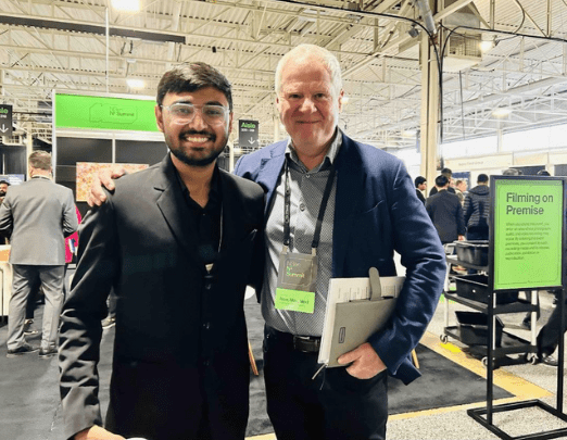 student at N3 summit pictured with Jayson Myers